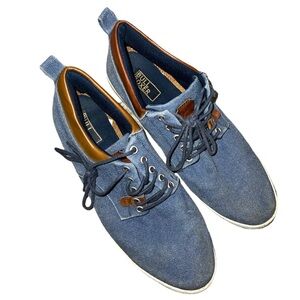 Bull Boxer Attikys Blue Denim With Brown Leather Mens Casual Shoes
